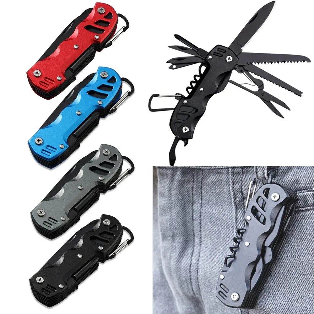 

12 in 1 Multifunctional Folding Knife Stainless Steel Outdoor Camping Emergency Combination Tool Pocket Knife