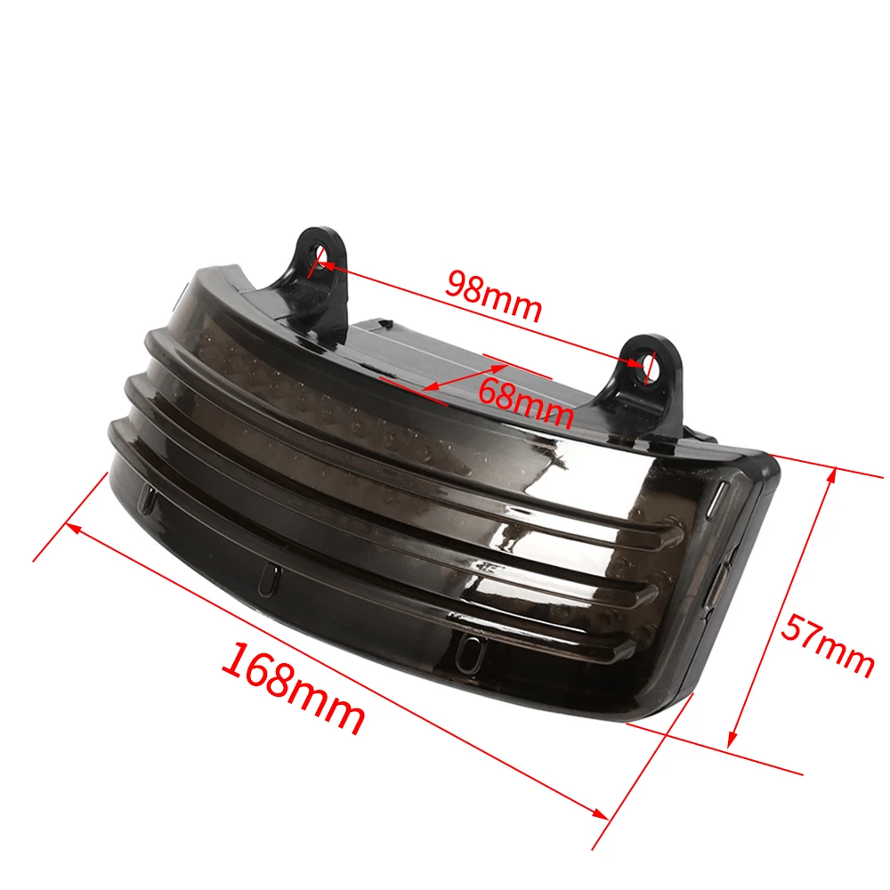 Motocyklowe światło tylne LED Tri-Bar tylnego błotnika kierunkowskazu hamulca do Harley Touring Street Glide Road Glide FLHX FLTRX 96-13 — zdjęcie 6