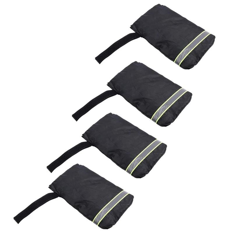 4Pcs Outdoor Faucet Covers For Winter Freeze Protection 16X25CM Thicker Hose Bib Insulation Cover With Reflective Strips