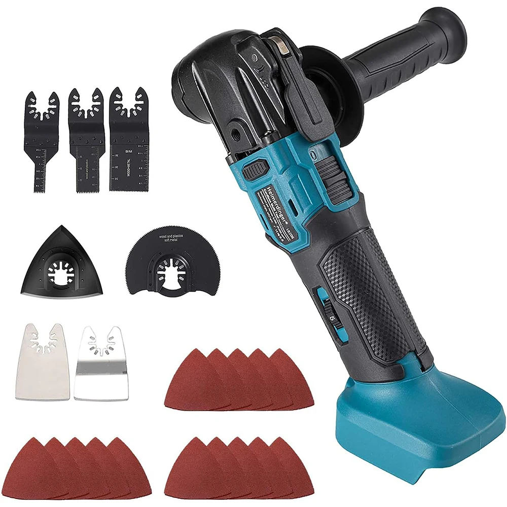 Cordless Oscillating Tool Kit with Accessories, Max 20000 OPM, Battery Powered Oscillating Multitool for Cutting Wood/Nail