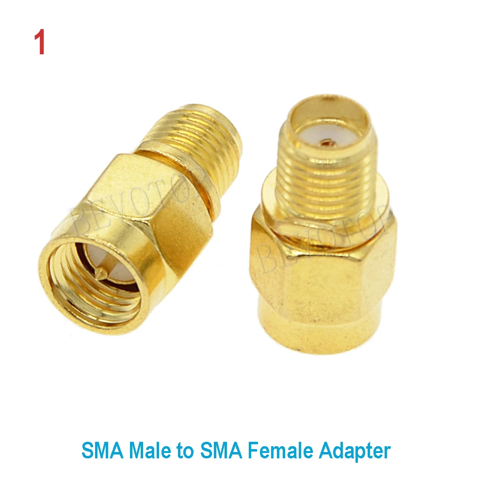 2Pcs/lot SMA/RP SMA Male to SMA /RP SMA Female Straight Adapter RF Coaxial Connector Converter for WIFI 4G Antenna Wholesale