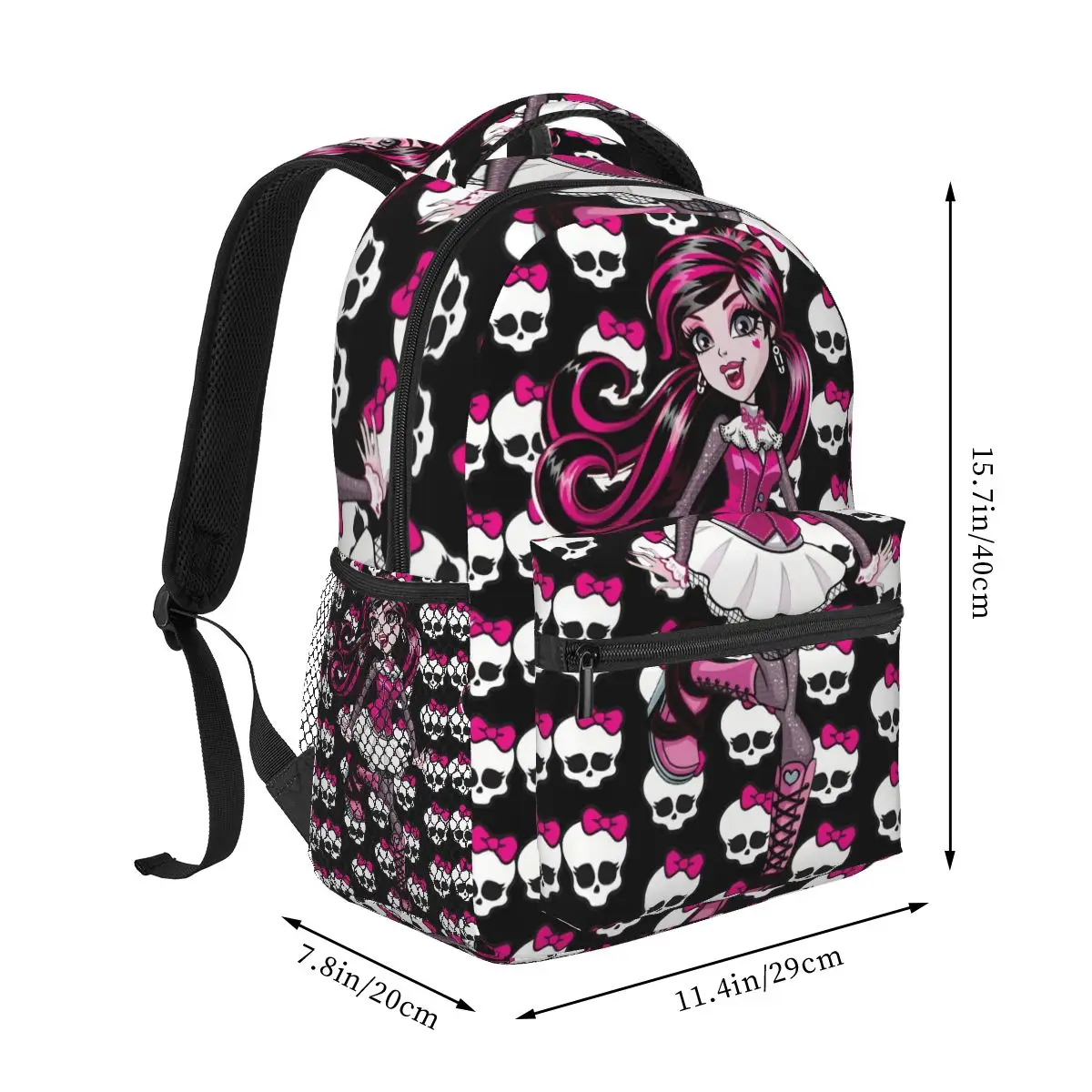 Skull Backpack for Girls Boys Travel Rucksack Monster High Dolls Backpacks for Teenage