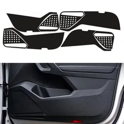 For Volkswagen VW Tiguan L 2017 2018 Carbon Fiber Style Car Door Anti-Kick Pad Protective Film Car Stickers 4Pcs