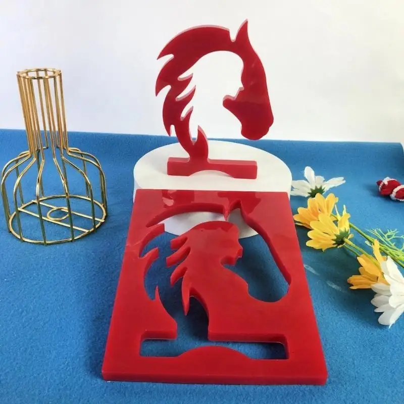 Girl Ornament Mold Durable Silicone Molds Horse Head Decoration Mould