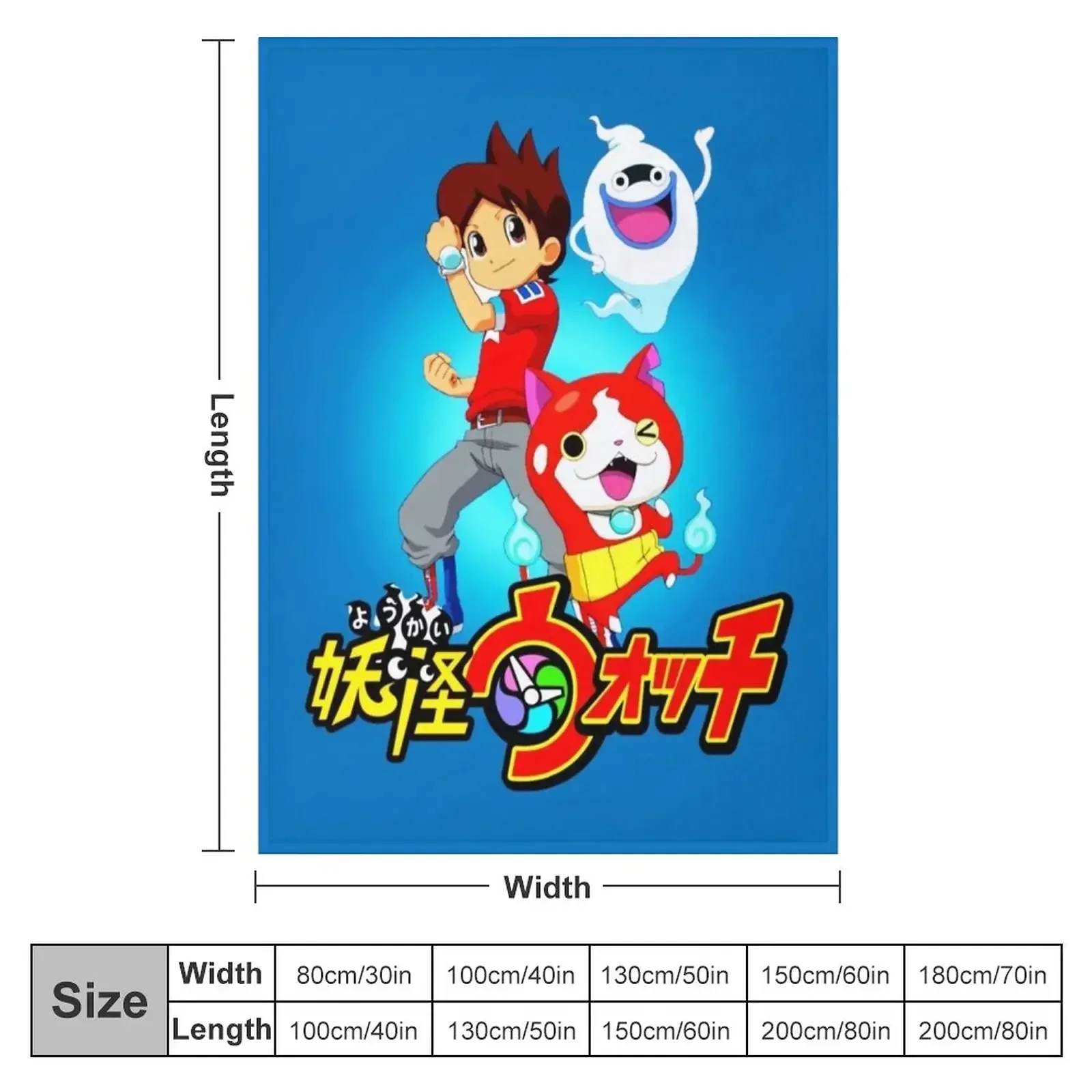 Copy of Yokai watch Throw Blanket Thermals For Travel Blankets For Bed Luxury Throw warm for winter Travel Shaggy Blankets