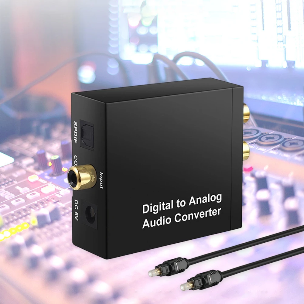 البصرية إلى 3.5 مللي متر مهايئ الرافعة الرقمية محوري SPDIF إلى التناظرية RCA 3.5 مللي متر جاك البصرية إلى L/R DAC فك محول DAC الرقمي #5
