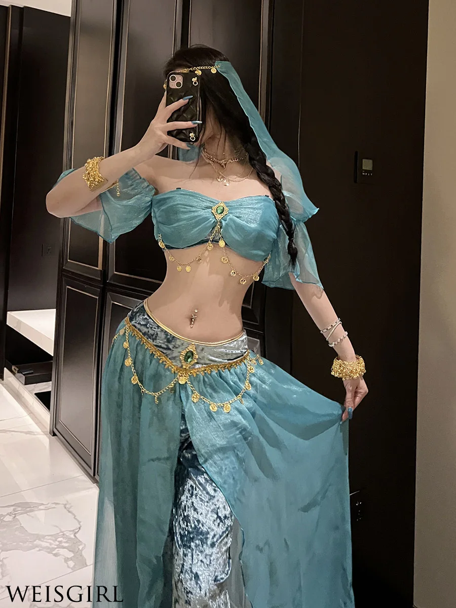 Sexy Oosterse Dans Meisje Aladdin orm Etnische Sle Toneelkostuum Dames Faionable Traditionele Kleding Zomer 2024 Poly...