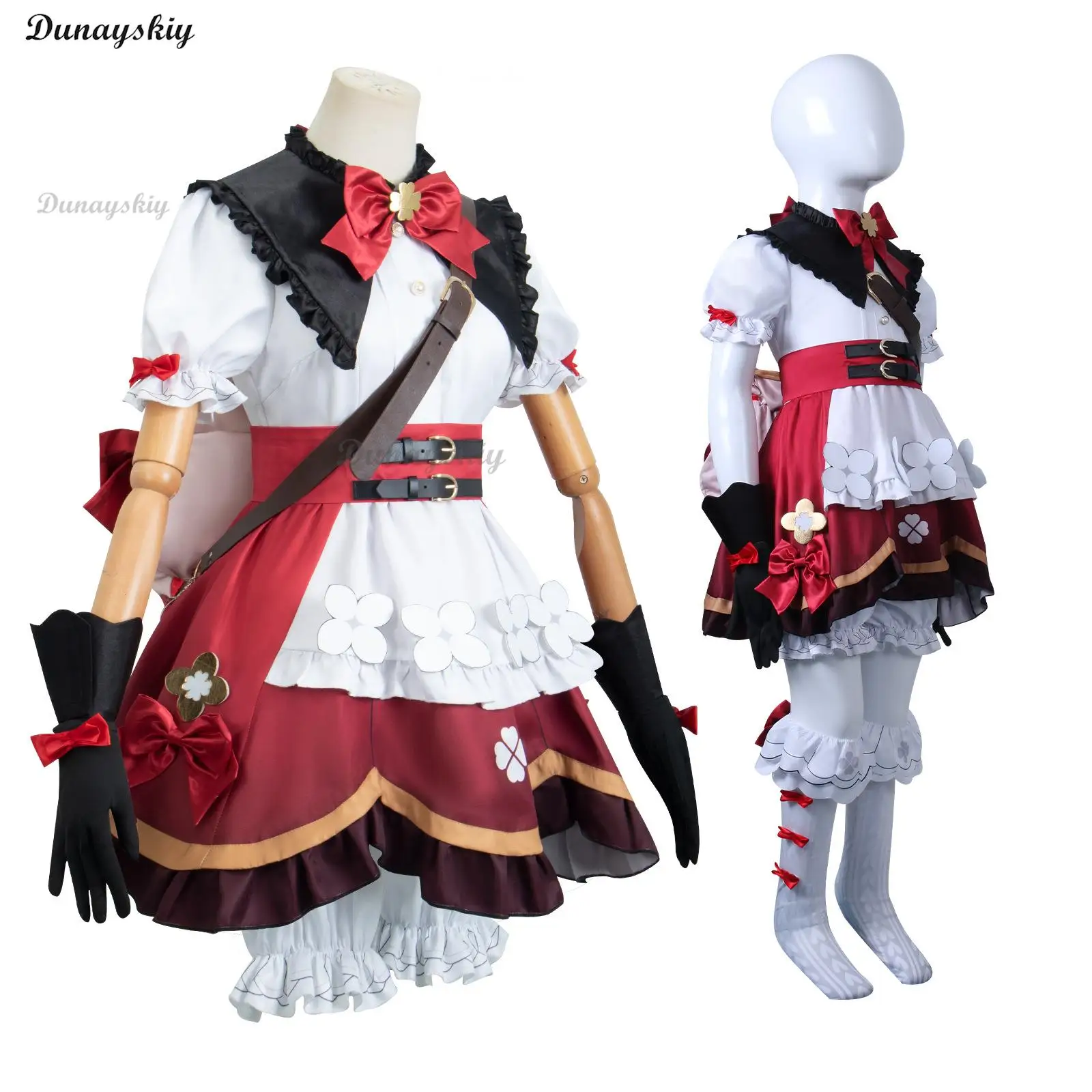 Genshin Impact Klee Cosplay Costume, Petite Sorcière, Nouvelle Peau, PoinRobe Lolita, Kawaii, Taille Adulte, Tenues d'Halloween pour Enfants