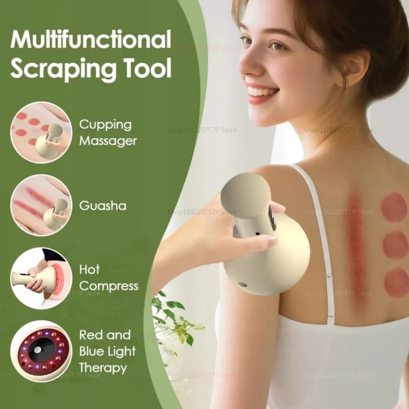 مدلك الجسم الكهربائي يده شفط الحجامة الطبية جهاز تدليك لمراكز التجميل فرشاة ميريديان الكهربائية قابل للتعديل جواشا الحجامة