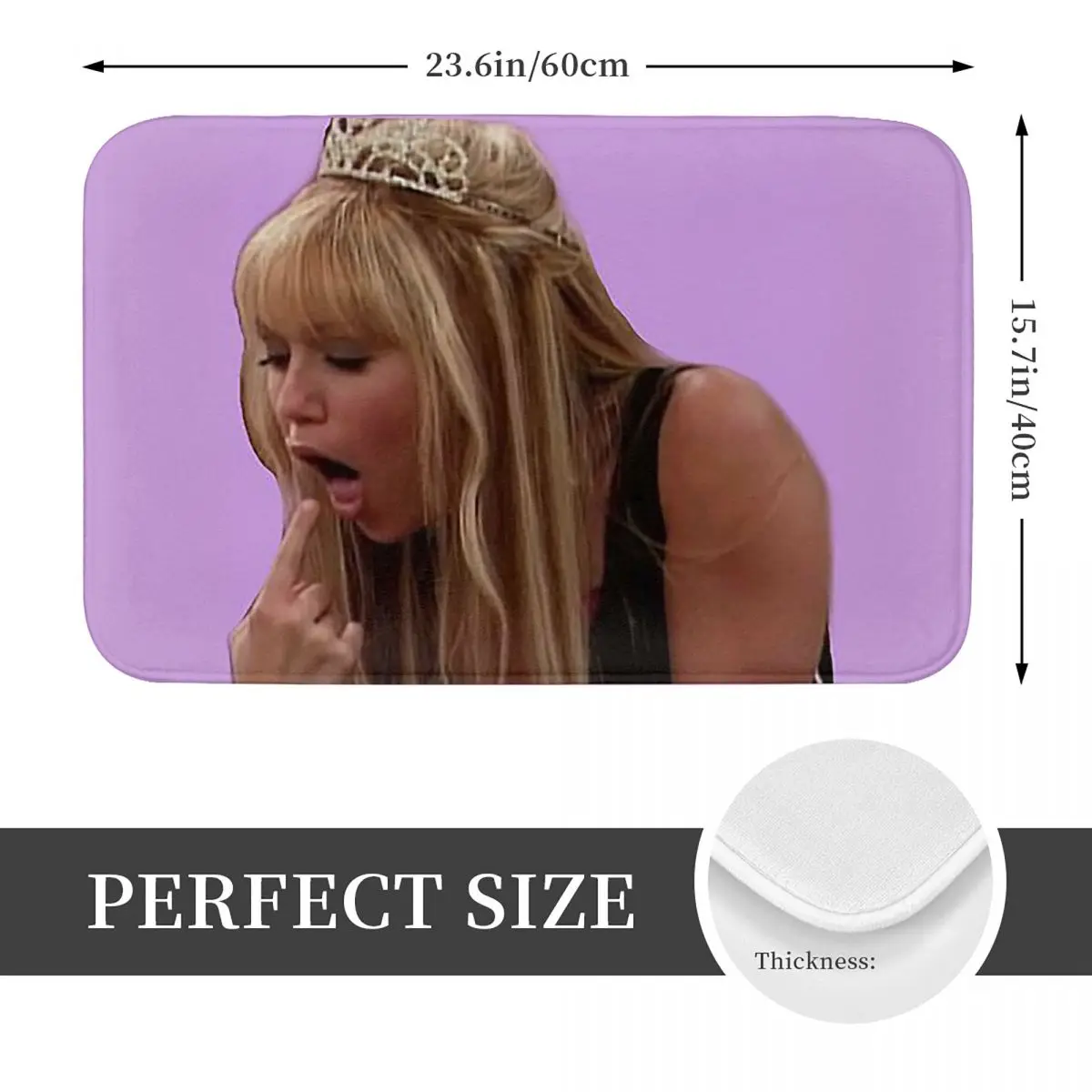 Funny Hannah Montana Stick Doormat Washable Carpet Rug Kitchen Entrance Home Floor Mat for Balcony Footpad Mats