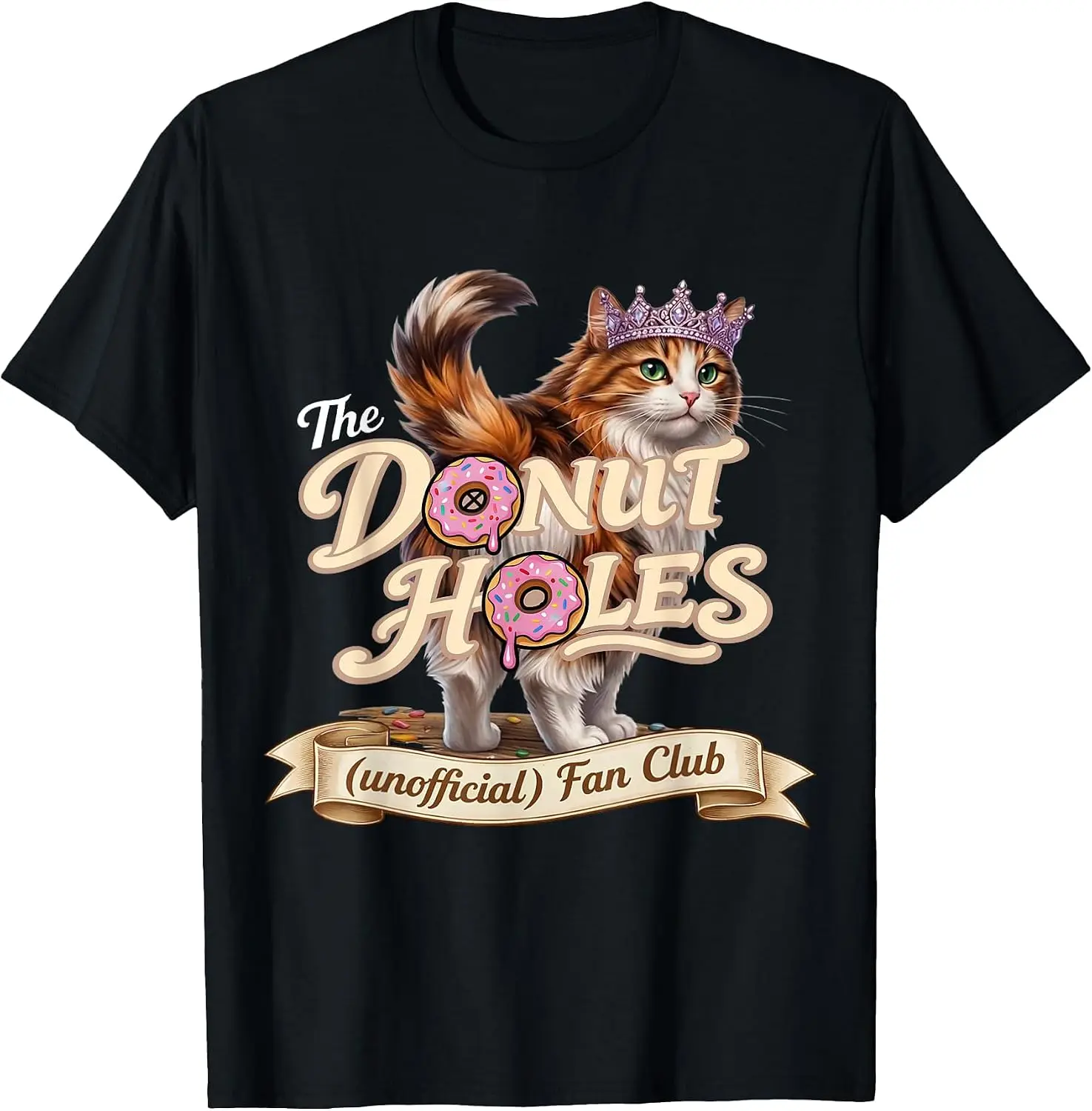 The Donut Cat Fan Funny Cats Meme T-Shirt Breathable, Quick-Drying, Fun Pure Cotton Short-Sleeve Shirt