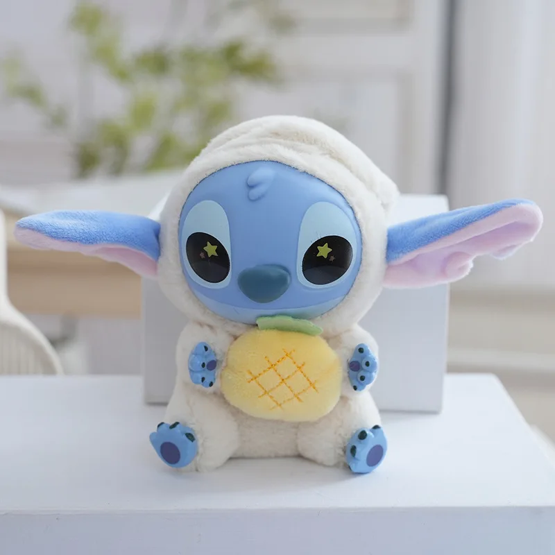 Disney Stitch Eat, Sleep Series Ciondolo scatola cieca in vinile Bambola carina Scatola misteriosa Giocattolo Bambola di peluche Regalo di festa