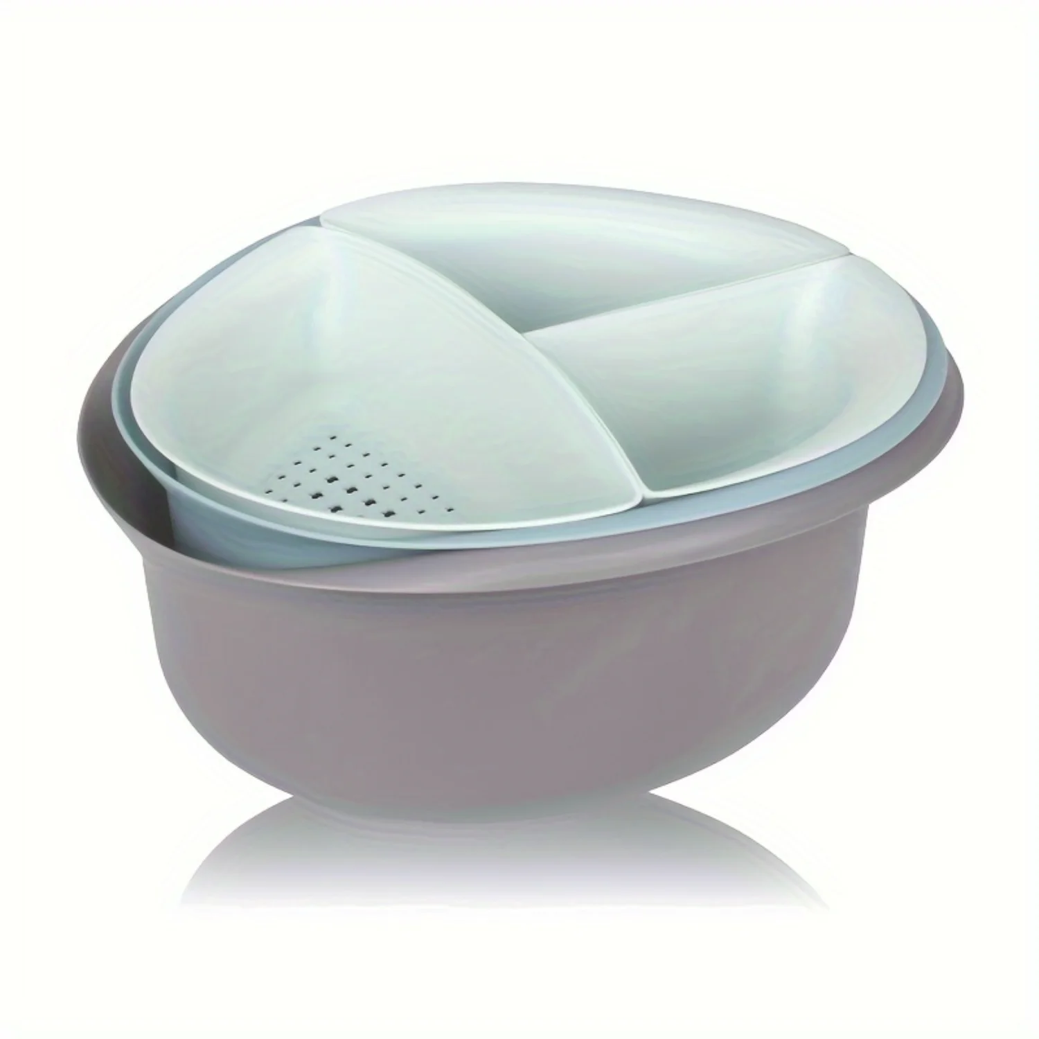 Modern Kitchen Drain Basket - Plastic Vegetable And Fruit Washing Basin With Water Filter,  Organizer For  Use - 1Pc Rice washer