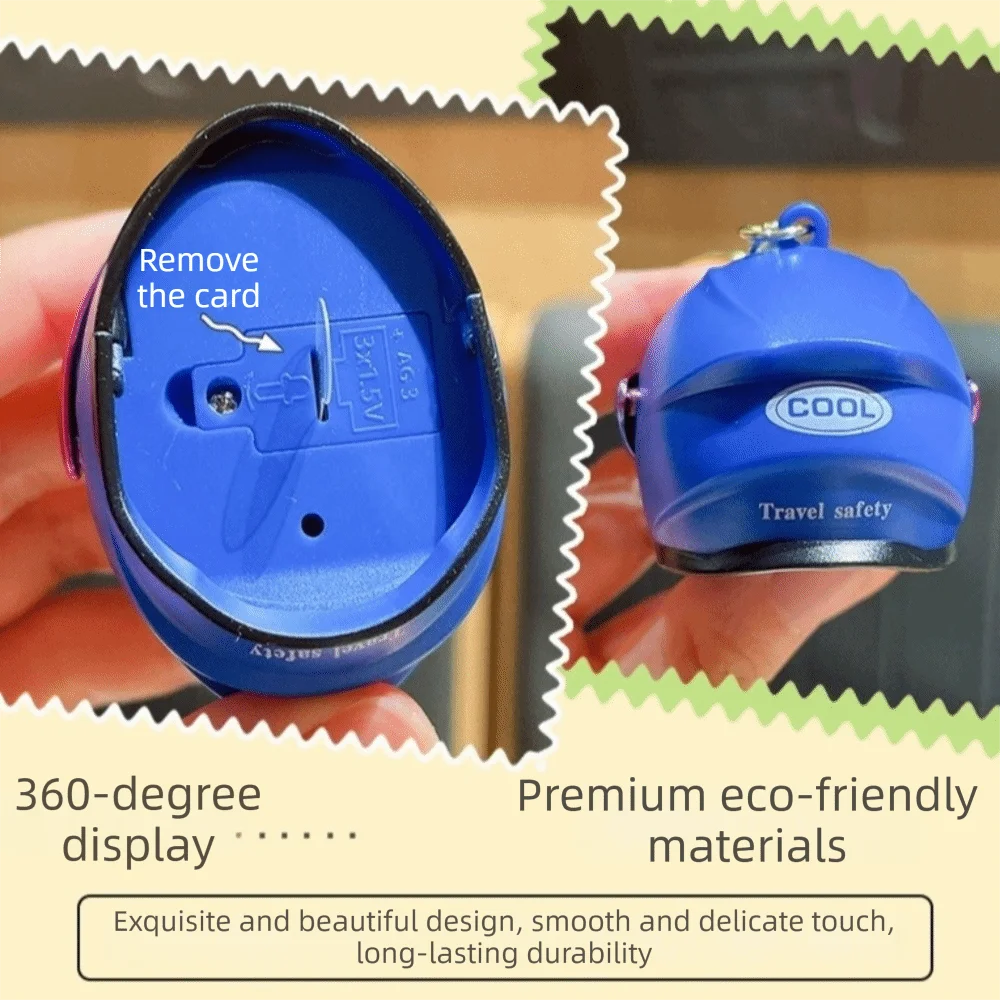 Cool Luminous Motorcycle Helmet Keychain Color Gradient Matte Key Pendant Multifunctional Solid Color Bag Charm Men