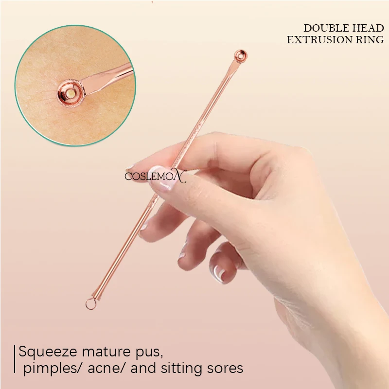 4 stks/set Comedondrukker Squeeze Acne Naald Pincet Rvs Spot Extractor Professionele Facial Gezicht Huidverzorging Tool