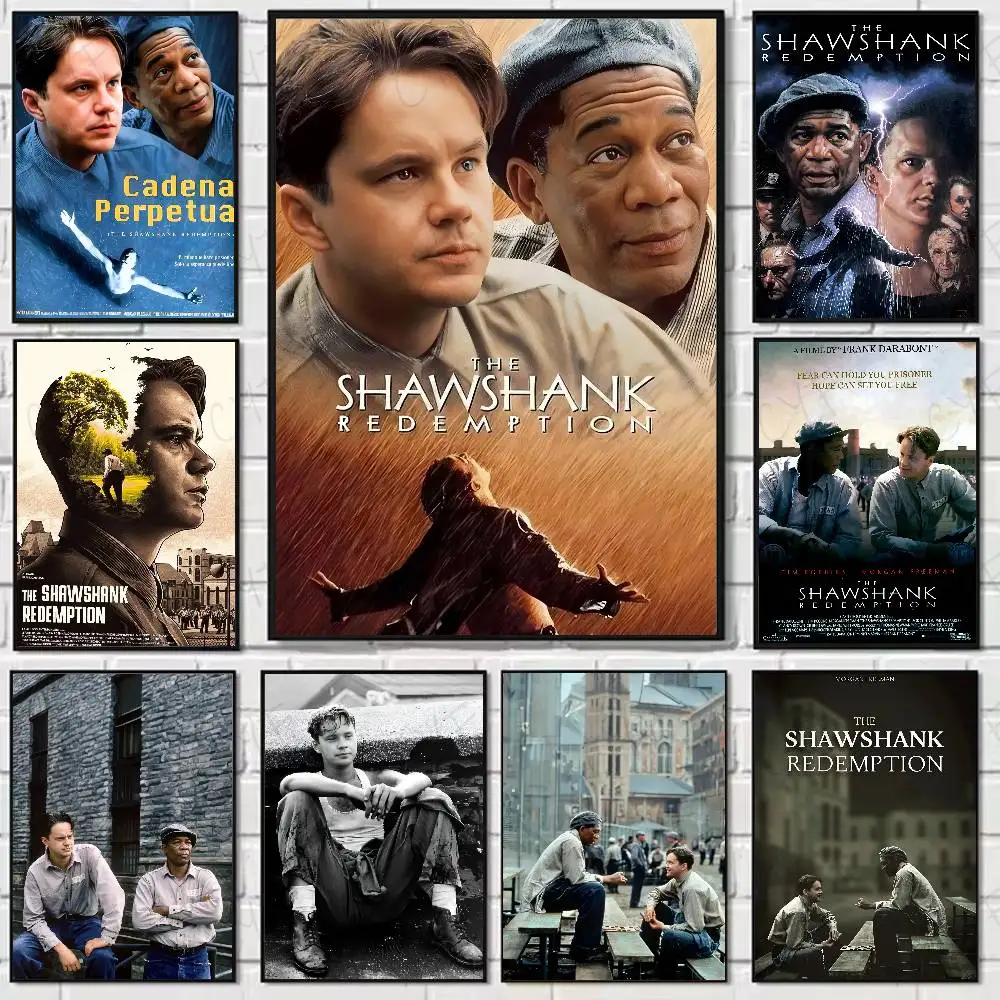 The S-Shawshank R-Redemption MOIVE affiche HD art collant mur étanche maison salon chambre bar décoration esthétique