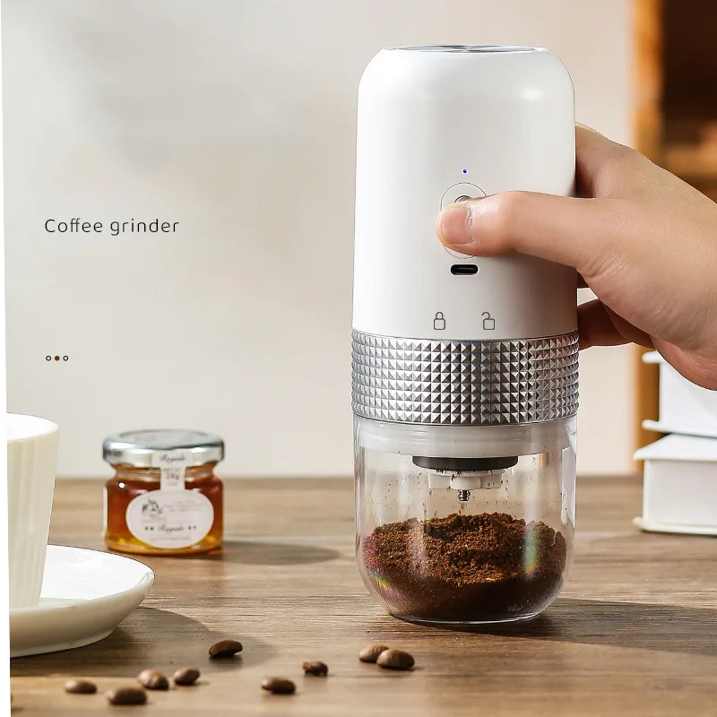 Coffee grinder 1PC home small electric grinder strong range automatic power off adjustable coarseness and thickness portable