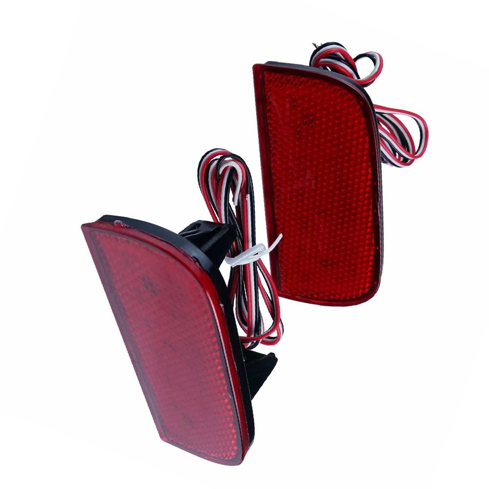 2Pcs Smoked Lens LED Rear Bumper Reflector Brake Lights For 2016-2021 Honda Civic Led Lights For Vehicles Car Accessories