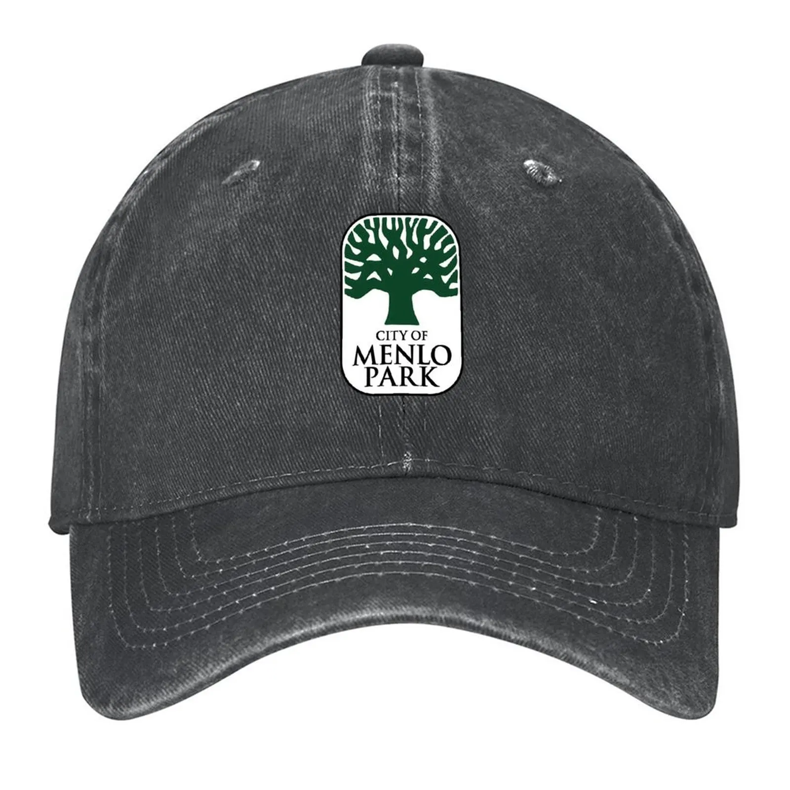 

Official logo of Menlo Park California Baseball Cap Luxury Man Hat Sunhat black Women's Beach Men's