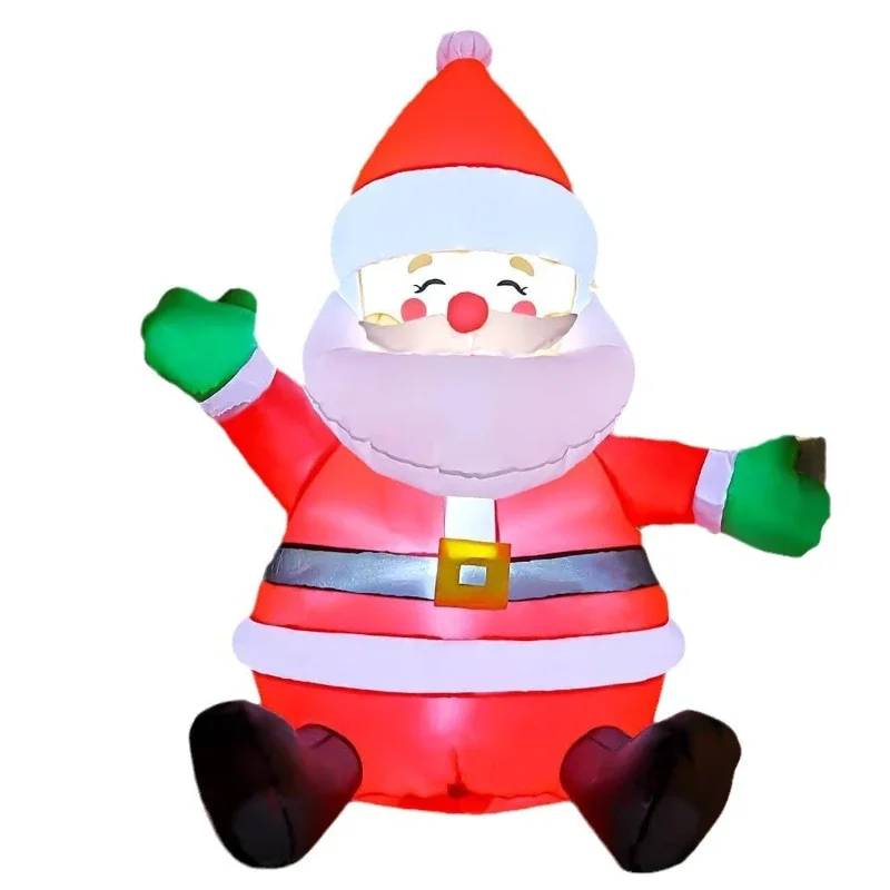 Christmas inflatable air mold Santa beckoning smiling led light luminous ornament