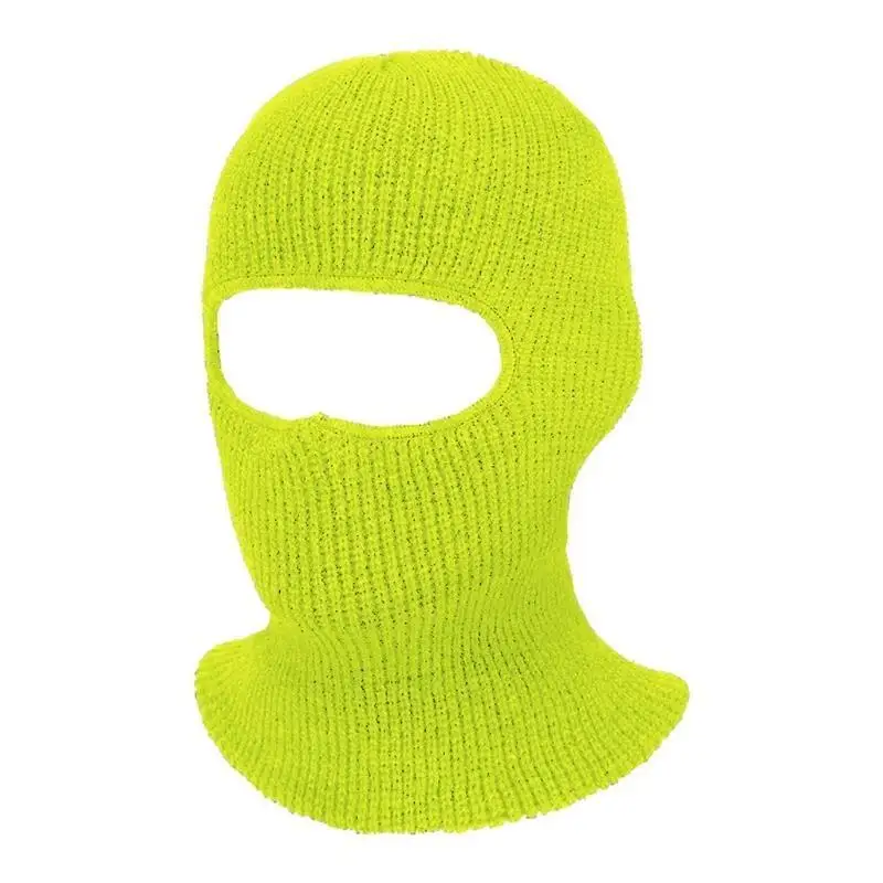 652F Jednokolorowa dzianinowa maska ​​narciarska Maska pełnotwarzowa Kominiarka na wiosnę, jesień i zimę