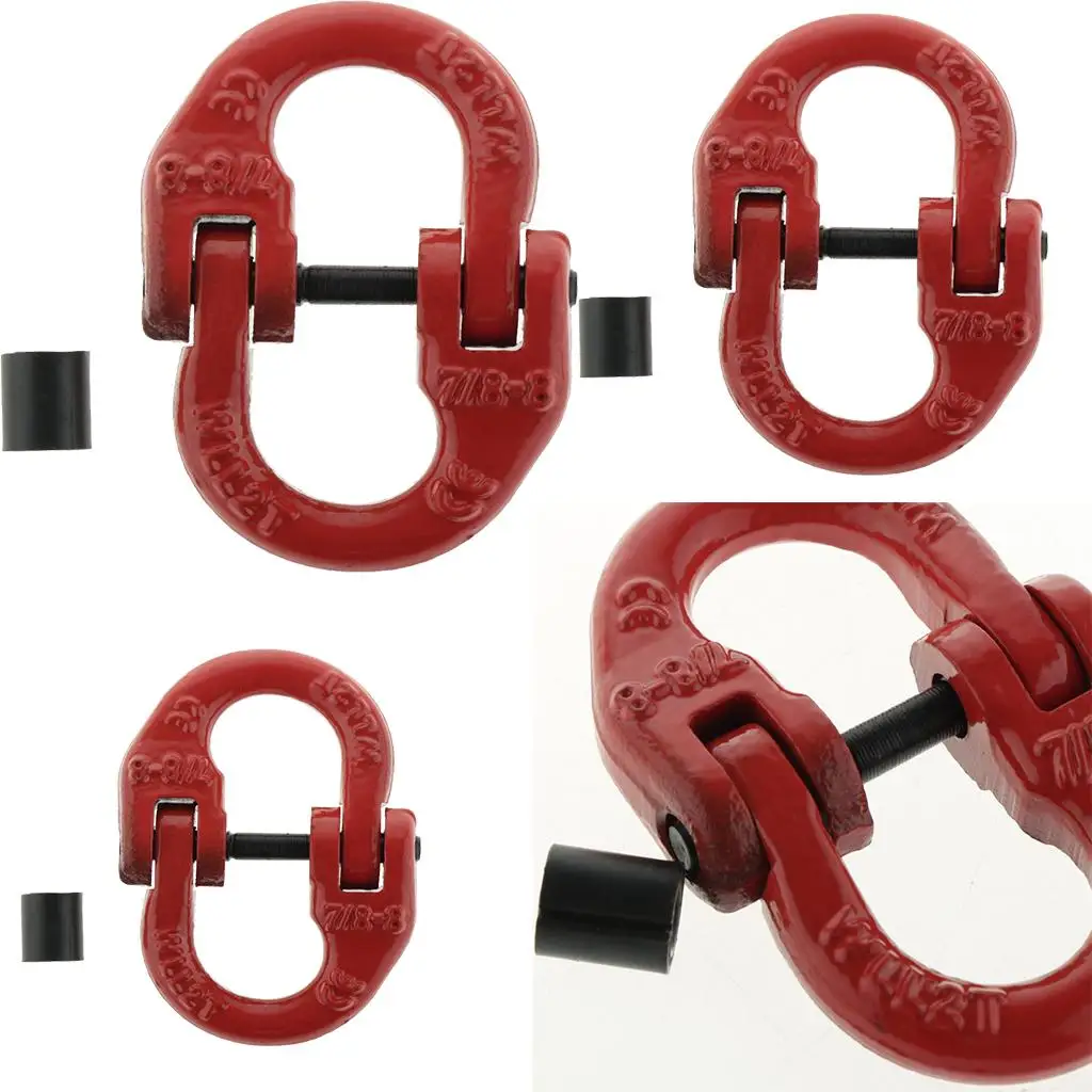 3-6pack Painted Grade 80 Drop Forged Alloy Steel Connecting Link 1.12Tons
