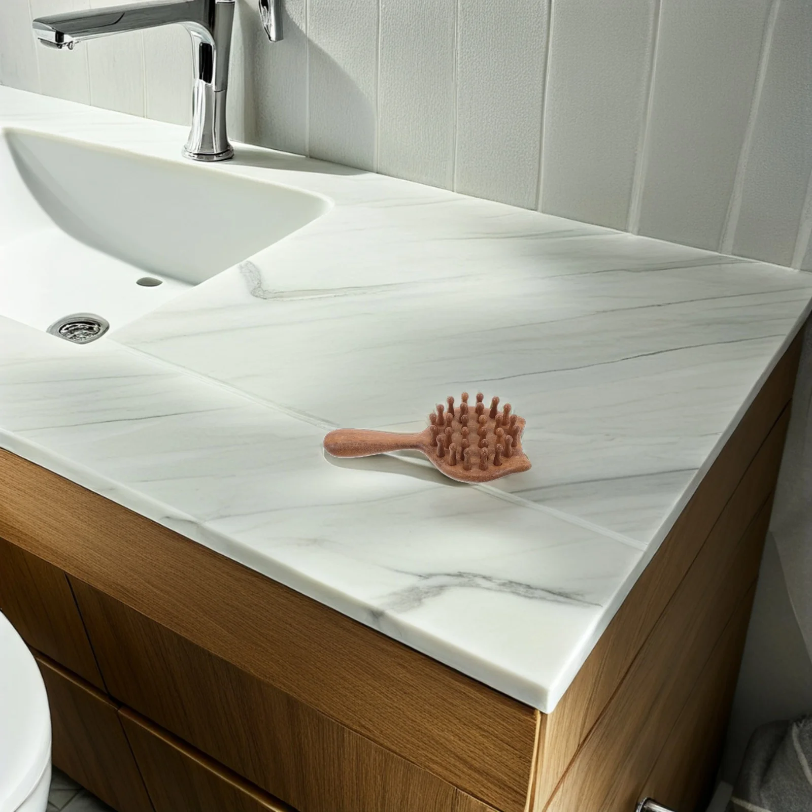 

Cute Cat Wooden Scalp Massager Comb Wide Tooth Grooming Tool Portable Handheld for Curly Hair Dry Scalp Relief