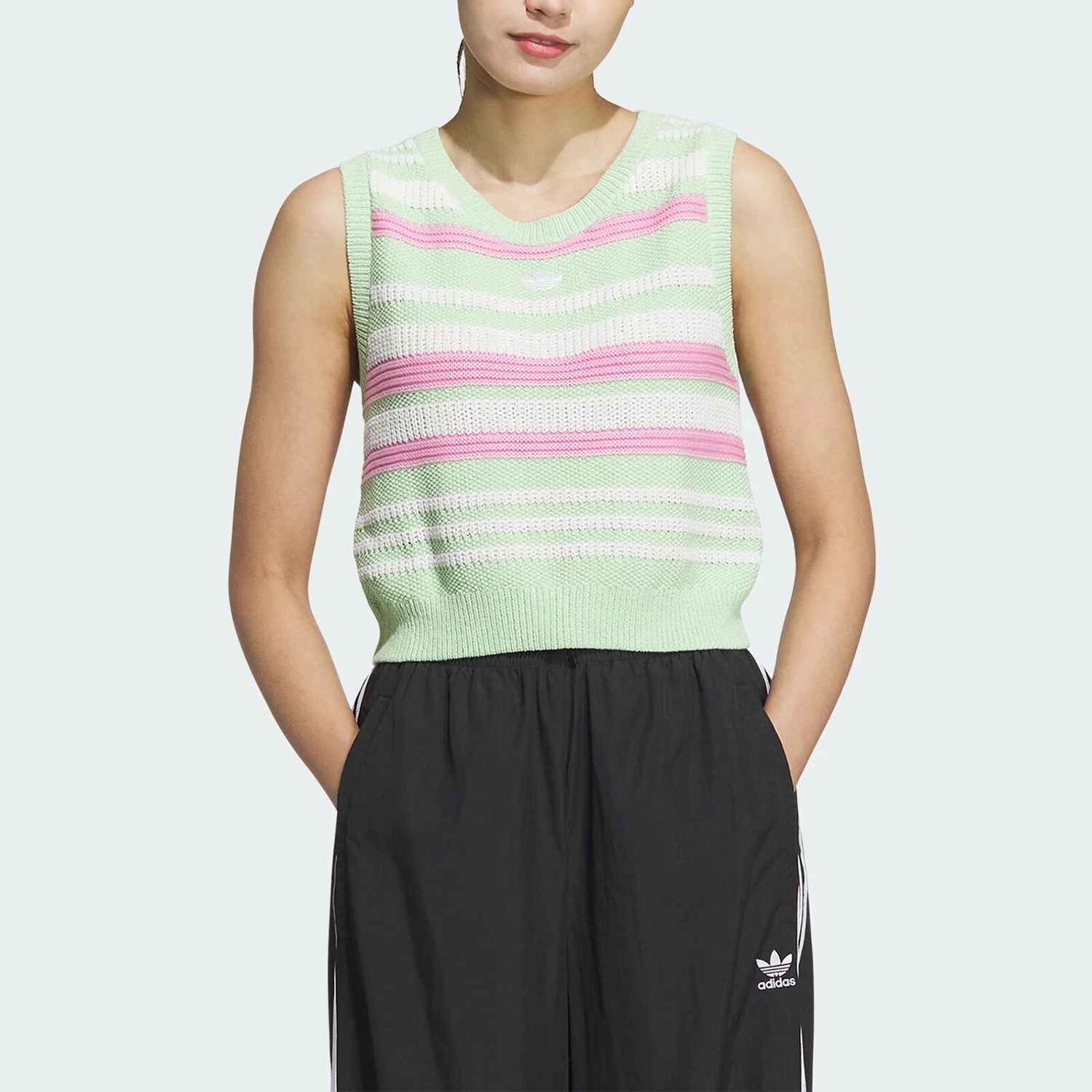 

Adidas genuine Women's Knit Casual Fashion Sports Vest JI7052