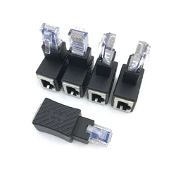 RJ45 Male To Female Converter 90 Degree Extension Adapter for Cat5 Cat6 LAN Ethernet Network Cable Connector Extender