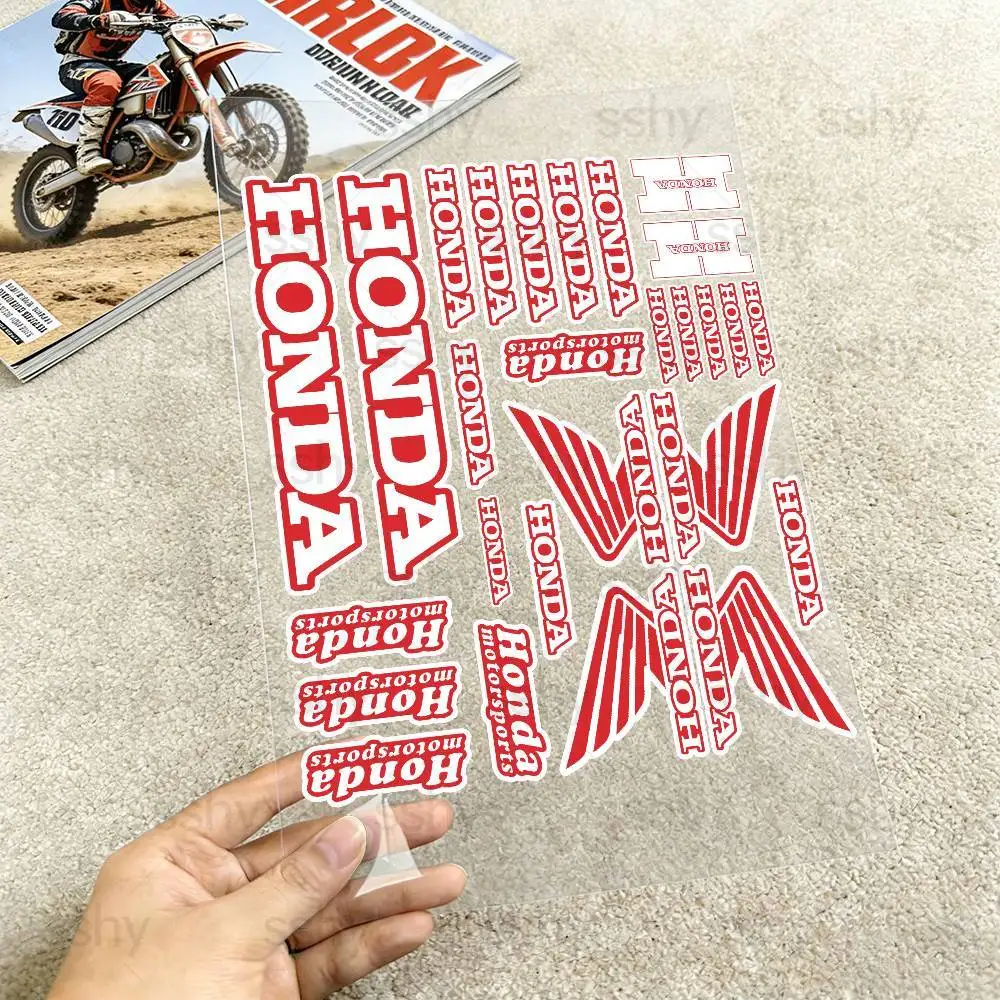 

Водонепроницаемые светоотражающие наклейки для мотоциклов и автомобилей Honda, 18 цветов, легко снимаемые.
