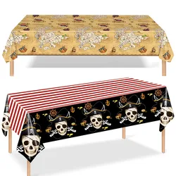 Pirate Party Tablecloth Treasure Map Tablecover Plastic Disposable Table Covers Pirate Nautical Theme Birthday Party Decoration