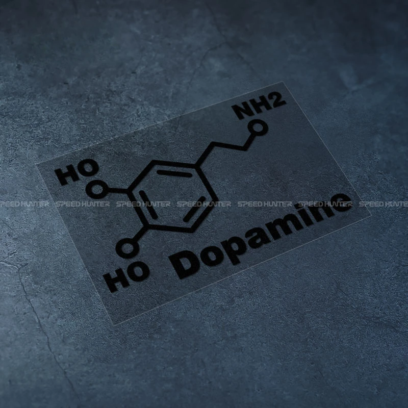 Y2K Dopamine Molecular Structure Car Stickers Funny Auto Body Windows Vinyl Decals Waterproof Scooter Trim Excited Happy Feeling