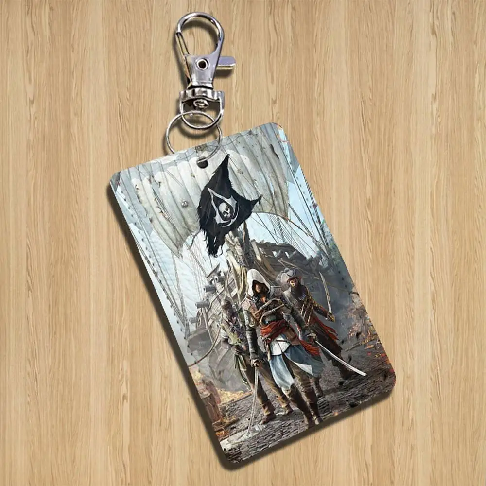 لعبة A-القتلة كول CreedS حامل سلسلة المفاتيح مناسبة لمترو الأنفاق البنك بطاقة حافلة بطاقة حافظة شارة محفظة حمل نمط محكم #4