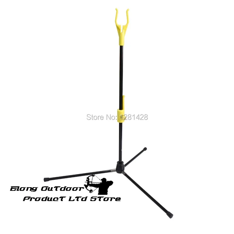 1PCS ใหม่ Elong กลางแจ้งสีเหลืองยิงธนูที่ถอดออกได้ Bow Stand Holder สําหรับ Recurve Bow