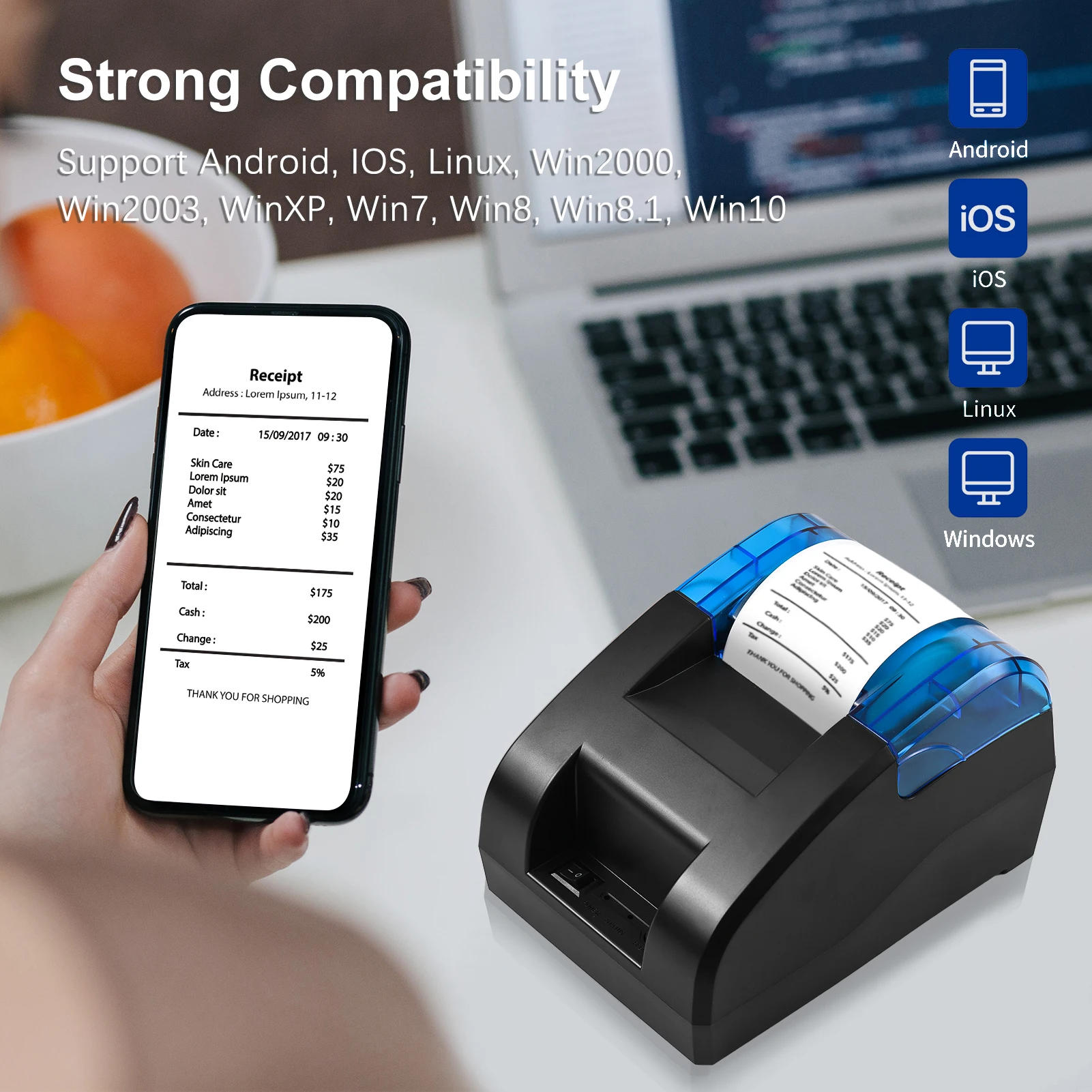 Imprimante thermique de reçus - Commercial Printing Shop avis et prix