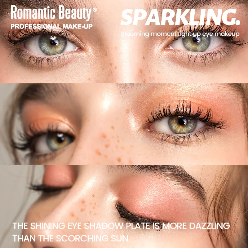 Palette di ombretti 12 in 1 - Design a cuore con marroni opache e luccicanti, micro-scintillanti morbidi, di lunga durata e altamente pigmentati