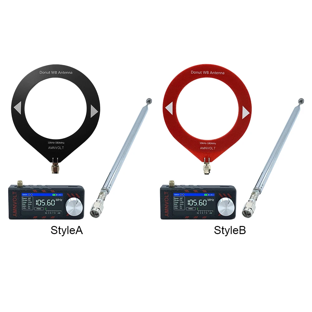 SI4732 LSB USB AM FM FM/AM راديو 1.9in IPS شاشة راديو جيب صغير HF SW MW VHF راديو محمول مع هوائي DSP راديو