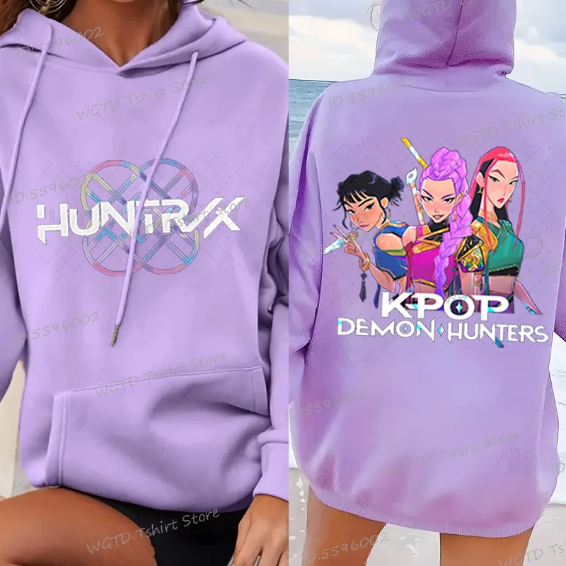 

KPop Demon Hunters Children's Hoodies Casual Girls Boys New Fashion Casual Tops 2025 Movie Fashion Streetwear Hooded Shirt Women