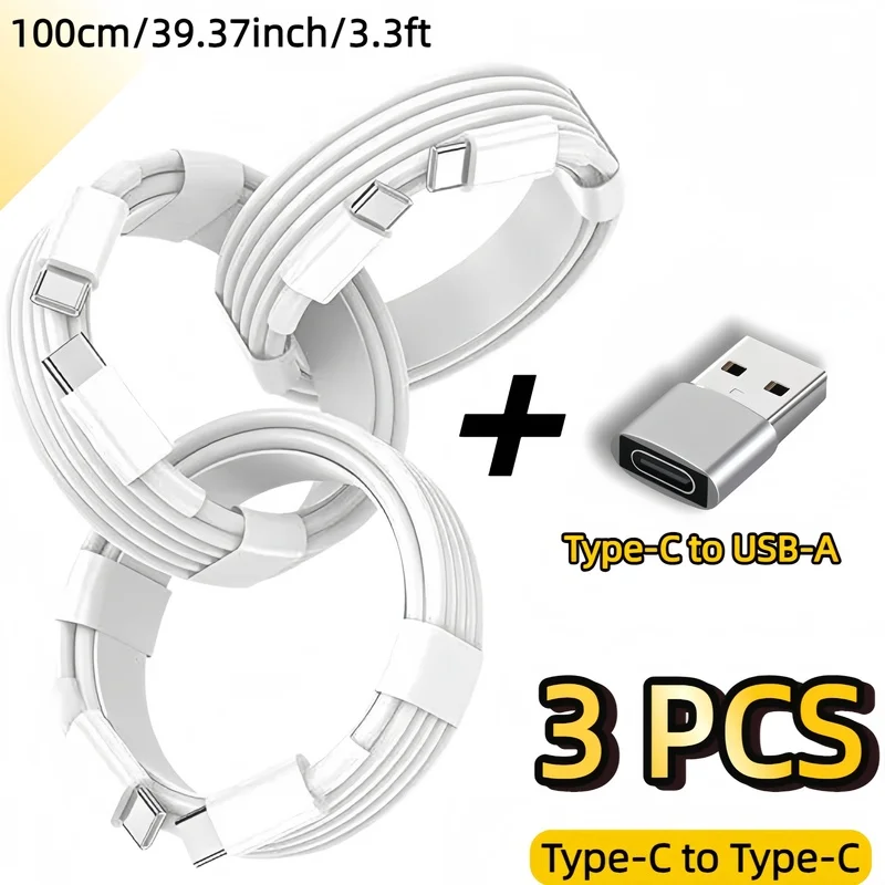 USB C to C Fast Charging Cable1 Rice, C to USB C Charging Cable (Matching1 An Adapter) Applicable Apple iPhone 15-17, MacBook Pr