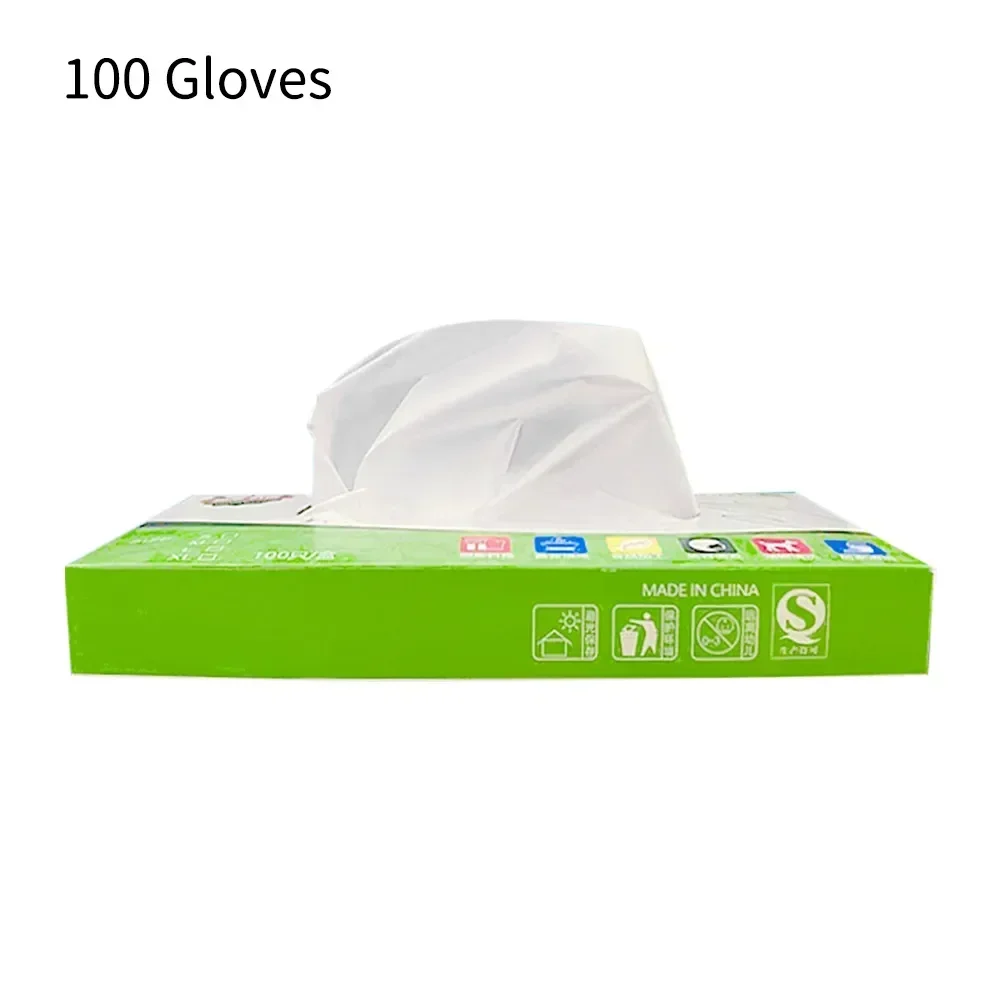 100Pcs Disposible Gloves One-time Gloves Kitchenware Transparent Thickened TPE Gloves Food Grade Protective Film Gloves image 5