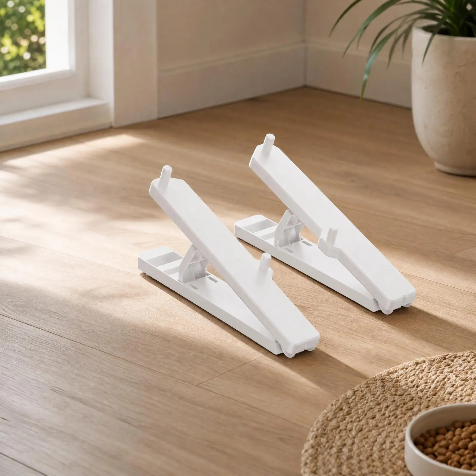 Elevated Cat Feeder Stand Tilted Bowl Riser for RFID Digital Pet Feeder with Anti Strain Design
