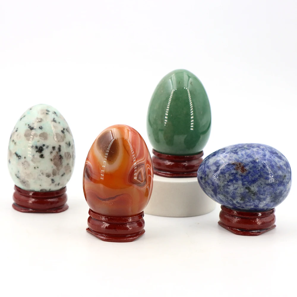 35x50mm Eggs Healing Crystal Stone Natural Gems Chakra Yoga Reiki Energy Massage Mineral Specimen Easter Gifts Home Decor Gifts
