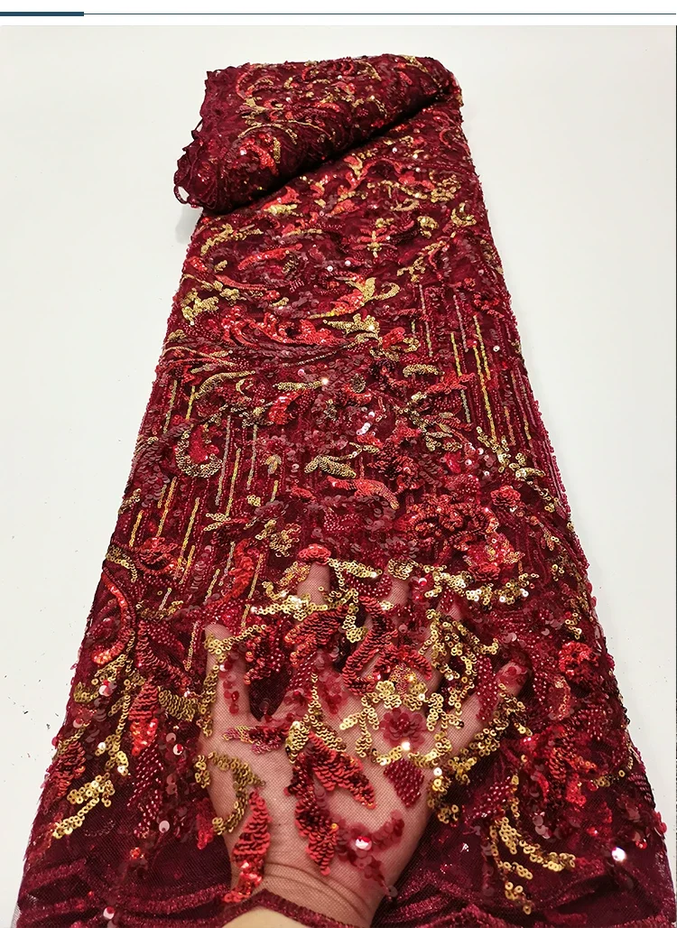 

1yard soft mesh fabric Branch bead tube sequin embroidery telas con bordado Wedding Dress cheongsam fabrics for clothing