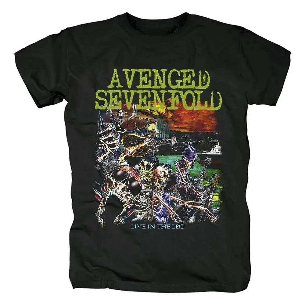 Men Harajuku Metalcore Avenged Sevenfold Rock T Shirt Hip Hop Streetwear T Shirt Heavy Metal Plus Size T Shirt Women