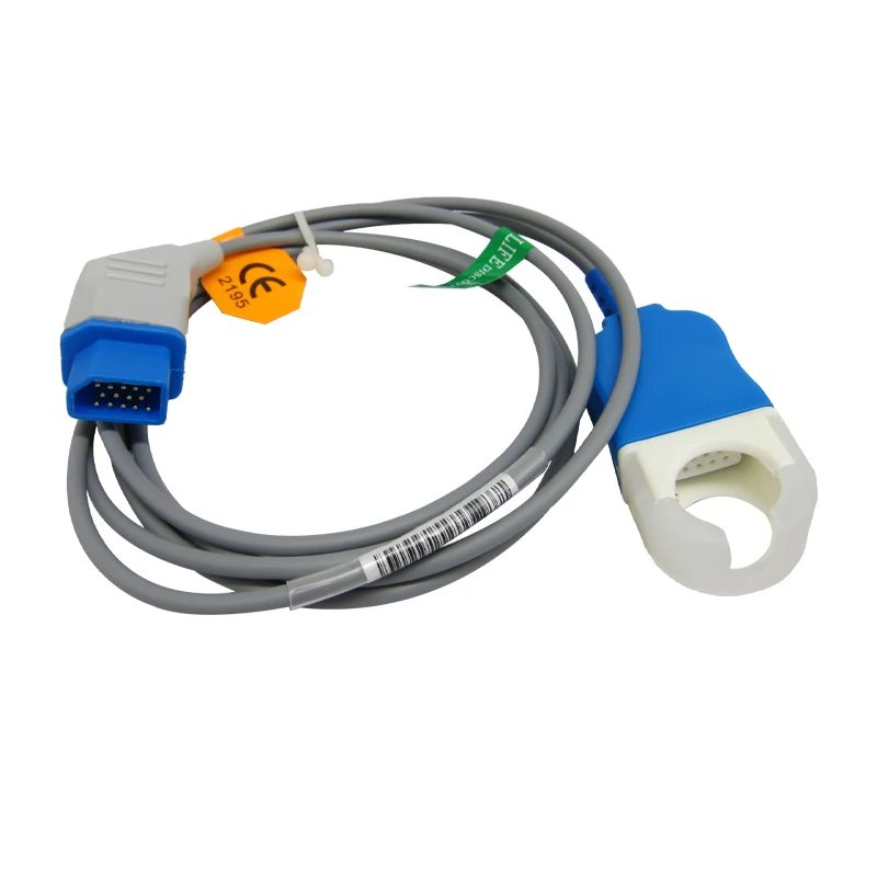 Adult Child Neonate Finger Clip Silicone SPO2 Sensor For NIHON KOHDEN Square14PIN Patient Monitor