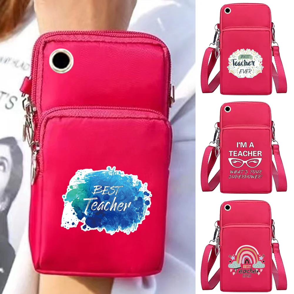 

Сумка для мобильного телефона (iPhone/Huawei/Xiaomi/Samsung) универсальная, на плечо, на запястье, на руку, с отверстием для наушников, с рисунком «Учитель»