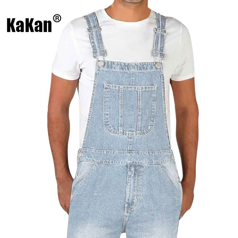 Kakan – Neue einteilige Jeans für Herren mit kleinem Bein, Y2k-Kleidung, modische, personalisierte Riemen, lange Jeans, Herrenmarke