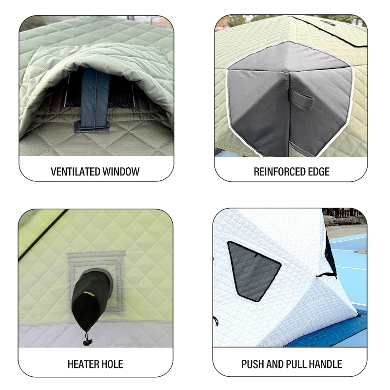 Outdoor Winter Fishing Tent For Camping 3-4 Person With Windows Quick Opening Tent Windproof And Waterproof Camping Gadgets