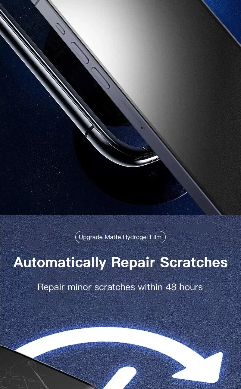 2-4PCS Matte Hydrogel Film Für iPhone 17 16 15 14 13 12 Pro Max Plus Keine Fingerabdruck film Für 17 Pro Screen Protector – Detail 6