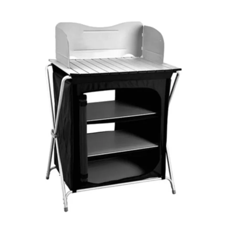 

Camping Cabinet Folding Picnic Travel Garden Outdoor Aluminum Table Cup Board Table